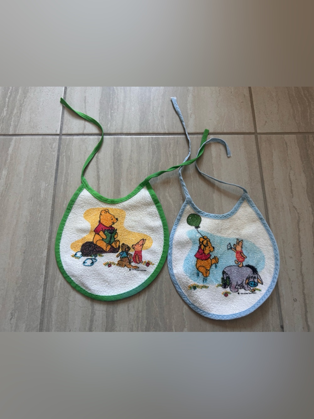 Vintage Winnie the Pooh Bibs x2